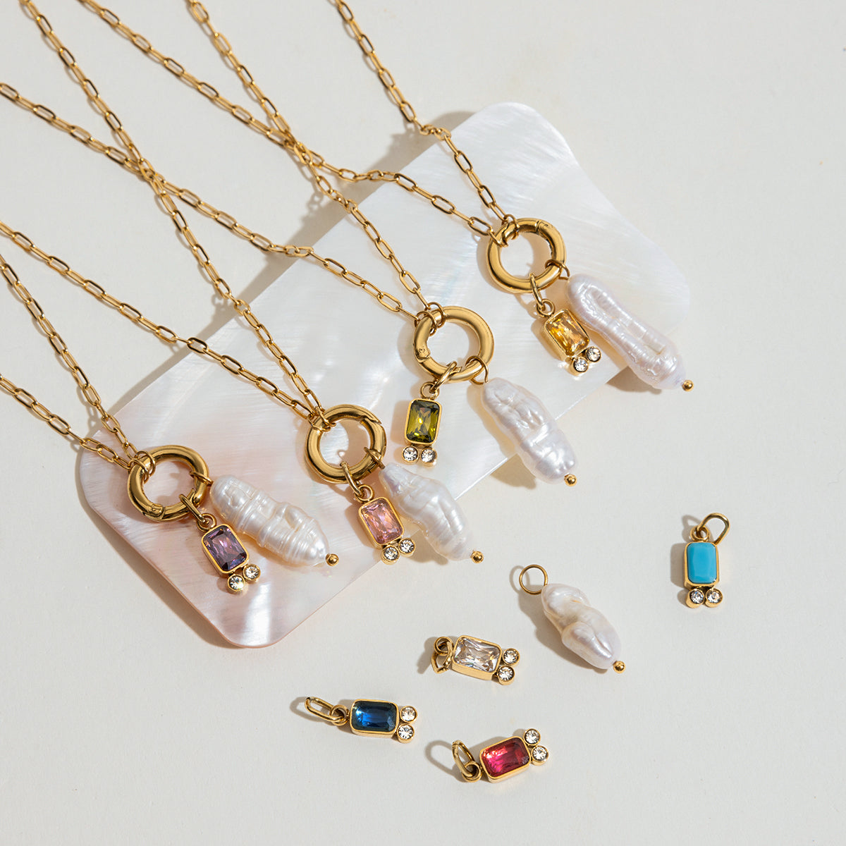 VogueLine™ | Anima di Perla - Perla barocca & Charms Intercambiabili