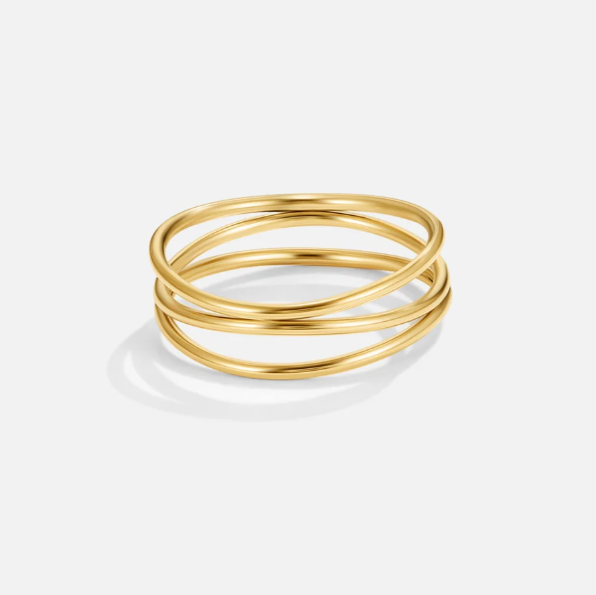 VogueLine™ | Anello Minimal Intrecciato – Eleganza senza tempo