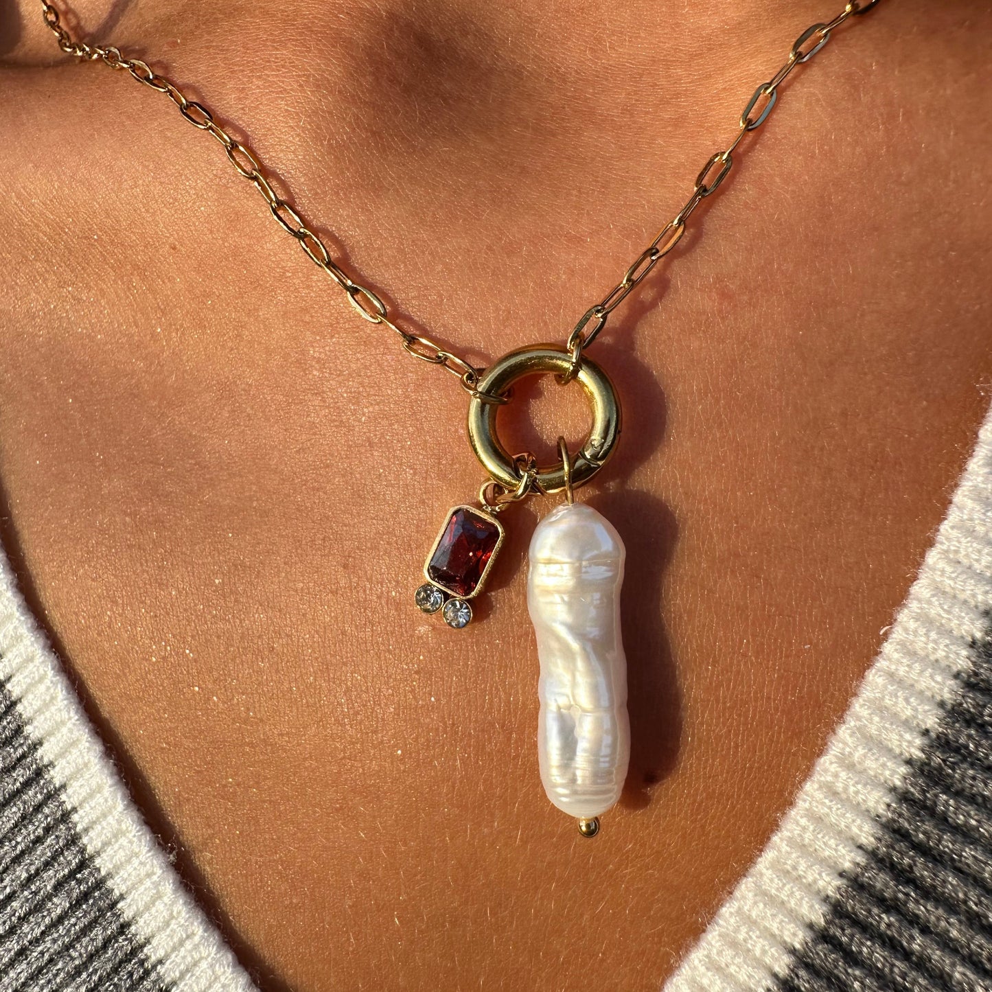 VogueLine™ | Anima di Perla - Perla barocca & Charms Intercambiabili